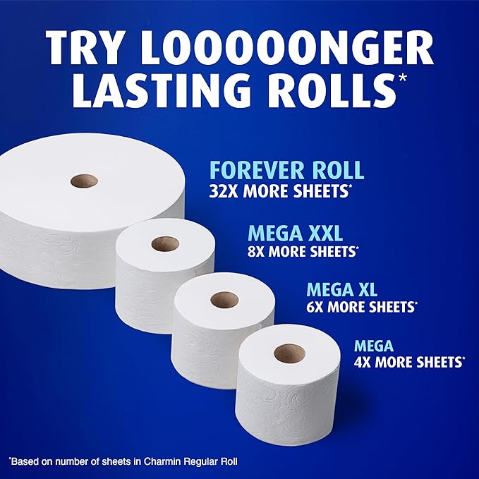 Charmin Ultra Soft Toilet Paper, 9 Mega XL Rolls = 54 Regular Rolls, 2-ply Bath Tissue