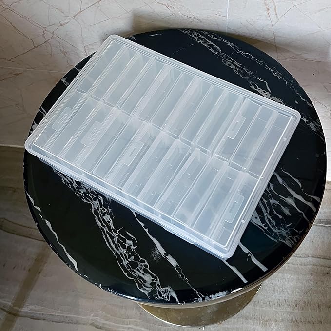 Plastic File Storage Box Bead Organizer- 25PCS Suitable For A4 Paper,Tool Storage,Electronic Parts,Bead Storage,Photo Organizer,Scrapbook,Sewing,Jewelry Making,Diamond Art,Small Parts