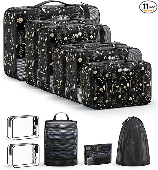 11 Set Packing Cubes for Travel, Gifts for Women Mom,Anti-Tearing Suitcase Organizer,OlarHike Vacation Essentials & Accessories for Cruise Ship