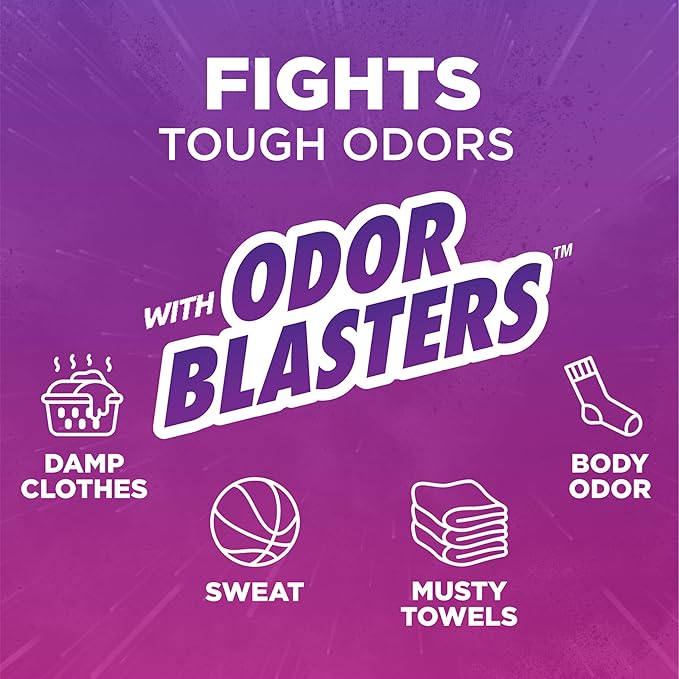 ARM & HAMMER Odor Blasters In-Wash Laundry Scent Booster, Eliminates Tough Odors, Fresh Burst Scent, 24 oz Bottle (Pack of 4)