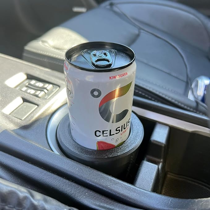 Red Bull Slim Can Cup Holder Adapter (3D Printed in the USA) (Black)