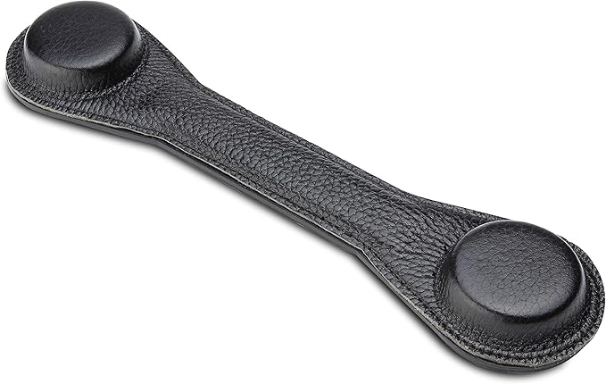 Superior Essentials Leather Bookmark Book Holder - Black Leather Paper Weights for Cookbooks, Textbooks, and Workbooks - Hands-Free Reading with Non-Slip Design and Magnetic Bookmark [1-Pack]