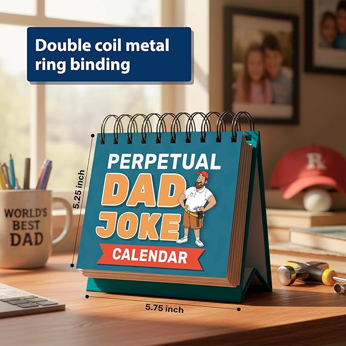 Dad Joke Gift Set Bundle For Dad | (1) Dad Joke Daily Perpetual Calendar & (1) Dad Joke Talking Button, Make Dad Laugh With This Father's Day Bundle Gift Set Present!
