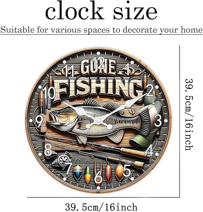 Kitchen Wall Clocks Battery Operated 16 Inches or Larger Farmhouse Clocks for Walls Silent Wall Clock Modern(No Solid Wood, It is with MDF Material)