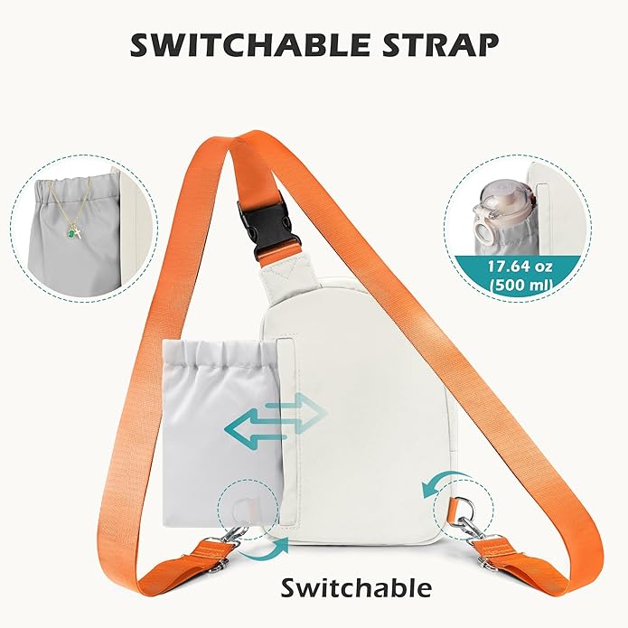 TOPEAST Anti Theft Crossbody Bags for Women Men, Small Sling Crossbody Bag Travel Purse Shoulder Wallet with RFID Blocking