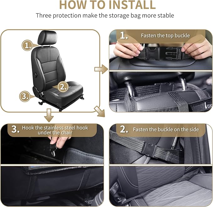 LUCMO Car Backseat Organizer with Touch Screen Tablet Holder,9 Storage Pockets Car Storage Organizer,Protectors Kick Mats Travel Accessories for Kids-Light Blue