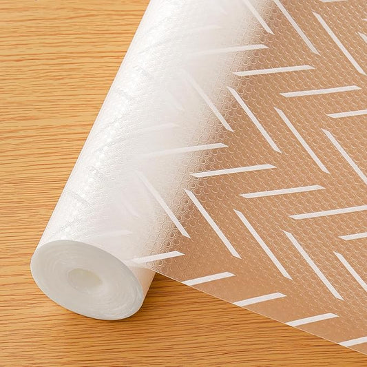 Cooyes Shelf and Drawer Liner for Kitchen Cabinets – Non-Adhesive, Waterproof, Non-Slip Cabinet Liners for Scratch Protection, Desk, Refrigerator, Shelves, Drawers with Modern Pattern