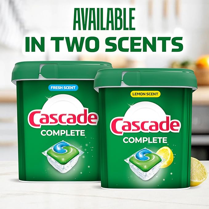 Cascade Complete Dishwasher Pods - Fresh Scent ActionPacs, Dishwasher Detergent, Dishwasher Soap, Detergent Pods, 78 Count