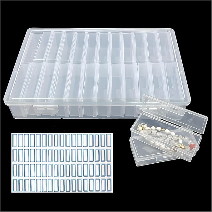 Plastic File Storage Box Bead Organizer- 25PCS Suitable For A4 Paper,Tool Storage,Electronic Parts,Bead Storage,Photo Organizer,Scrapbook,Sewing,Jewelry Making,Diamond Art,Small Parts