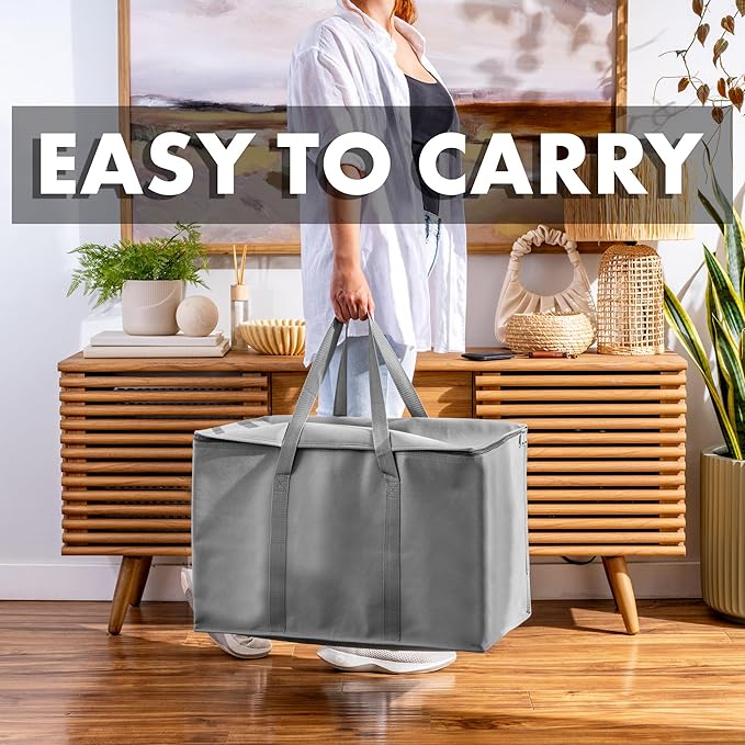Carrywell Insulated Food Delivery Bags, XXXL Pizza Delivery and Reusable Warming Bag For Catering, Thermal Insulation Tote for Hot and Cold Food, Doordash, Not-Made In China