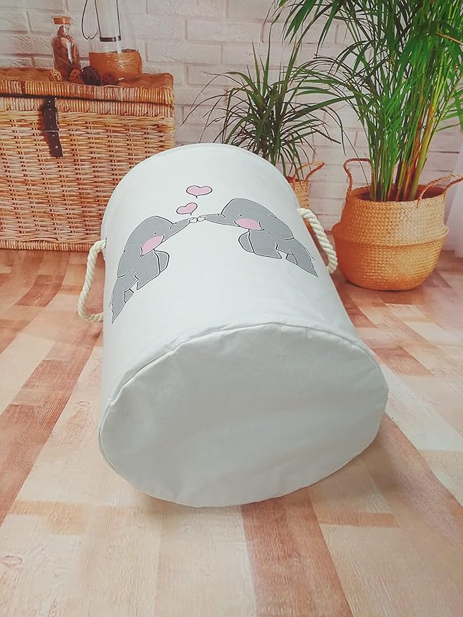 Round Laundry Basket Storage Bins Nursery Hamper Gift Baskets for Home,Office,Home Decor