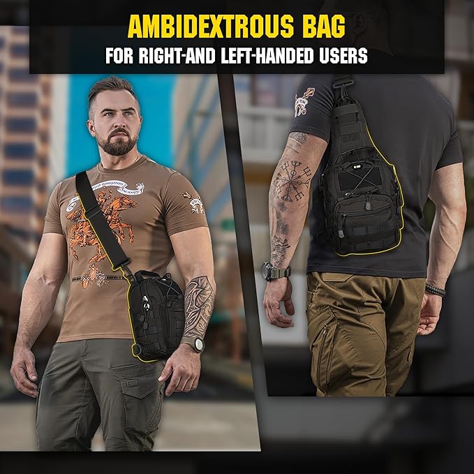 M-Tac CCW Sling Bag for Men & Women - EDC Shoulder Bag Tactical - Crossbody Concealed Carry Bag - Mens Chest Pack