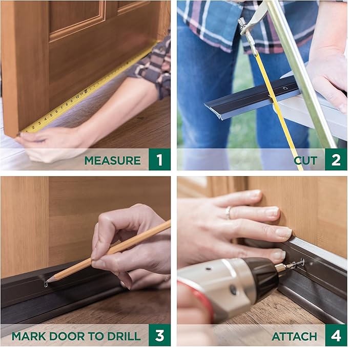 M-D Building Products 05389 All-Season Door Sweep, Heavy Duty Aluminum and Vinyl, Ideal for Residential & Commercial Use, Easy Installation, Ensure Comfort and Save Energy (36 Inch, Silver)