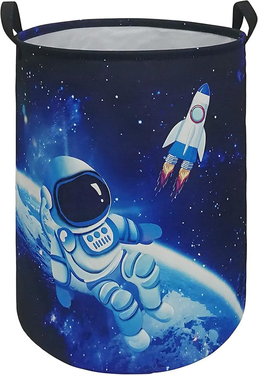 Kids Hamper Baby Storage Bins Organizer Gift Toy Box Waterproof Laundry Basket Large Canvas Collapsible Chest for Home Boys Room Decor