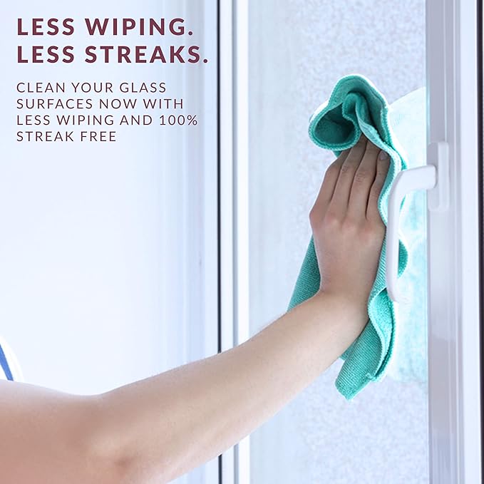 HOPE'S Perfect Glass Cleaner Spray Refill, Streak-Free, Ammonia-Free Window, Mirror, Screen, Tinted Glass, and Shower Door Cleaner, Indoor and Outdoor Glass Surfaces, 67.6 Ounce, Pack of 6