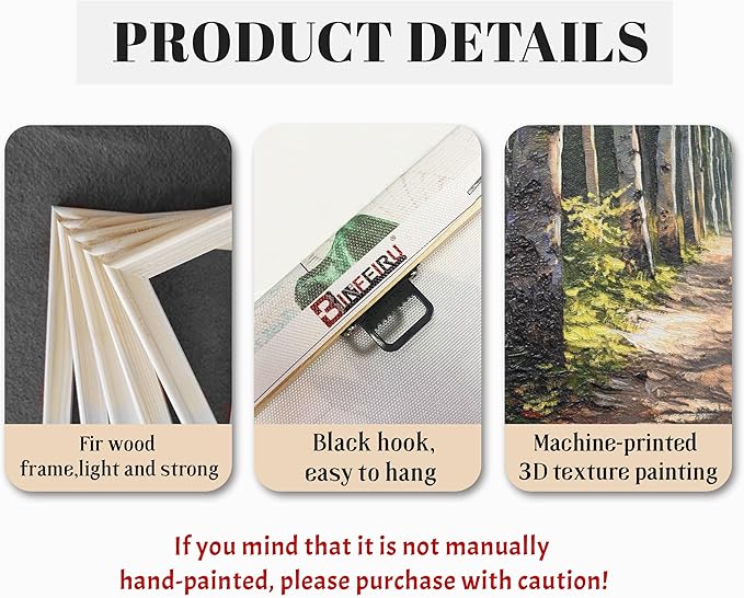 White Birch Tree Wall Art Green Forest Canvas Painting Prints Nature Scenery Landscape 3D Textured Picture for Bathroom Bedroom Living Room Wall Decor Modern Home Office Artwork Framed 12x16 Inch