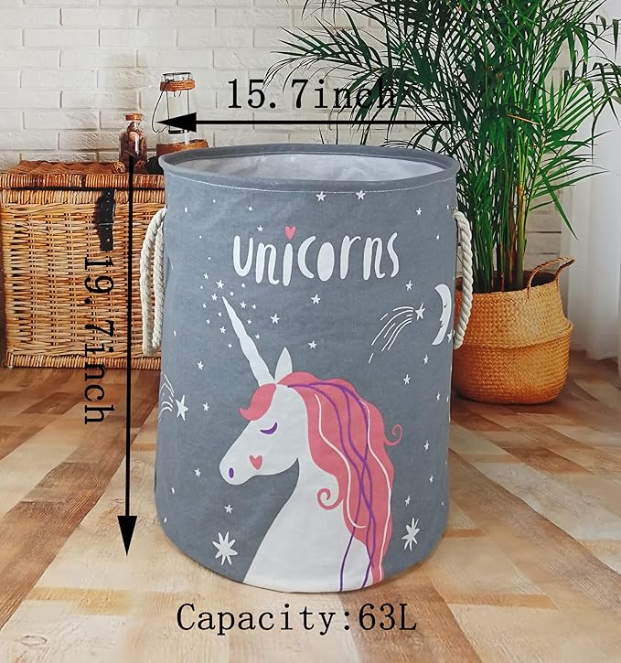 Round Laundry Basket Storage Bins Nursery Hamper Gift Baskets for Home,Office,Home Decor