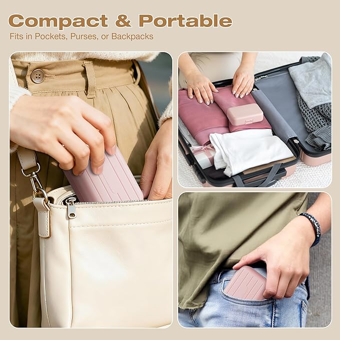 Travel Pill Box, Double Layer 7-Compartments Large Pill Organizer, Portable Weekly Pill Case Container for Pocket, 7 Day Compact Medicine Holder for Vitamins, Fish Oils, Supplements Pink