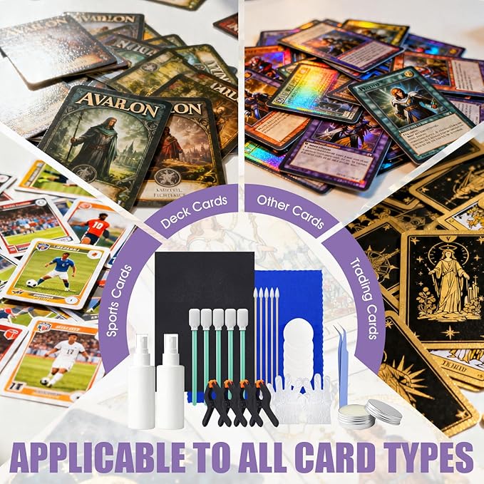 Card Care Clean Kit, Trading Card Cleaning Kit Includes Polishing Paste and Cleaning Spray Surface Care Effective Cleaning Repairing Scratches for Caring for Various Types of Cards