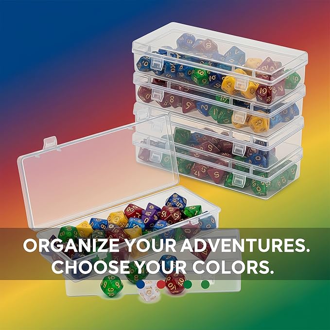 Small Bead Organizers-6 Pieces Plastic Storage Cases Mini Clear Bead Storage Containers Transparent Boxes with Hinged Lid and Rectangle Clear Craft Supply Case DIY project Label Stickers