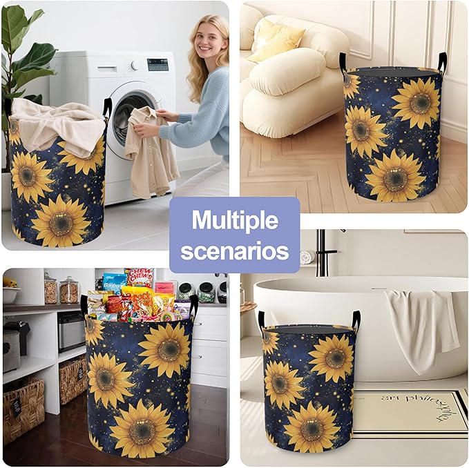 Laundry Basket,Turtle Fish and Coral Large Canvas Fabric Lightweight Storage Hamper Organizer Dirty Clothes Collapsible Waterproof for College Dorms,Bathroom