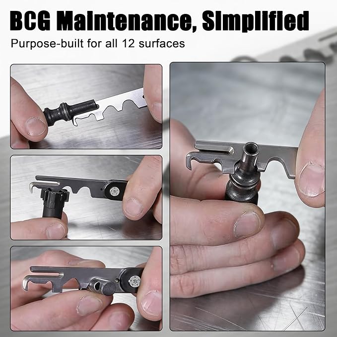 Blibaba Carbon Scraper Tool - Multi-Surface Carbon Removal Tool, Stainless Steel Scraper for Cleaning Hard-to-Reach Areas, Ergonomic Handle for Precision Maintenance