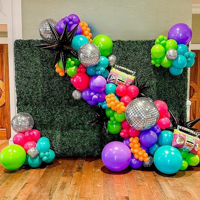 MEBAY Rainbow Balloons Garland Arch Kit, 146Pcs 5 Assorted Color Latex Balloon Different Sizes 18 12 10 5 Inch for Gender Reveal Baby Shower Wedding Birthday Party Decoration