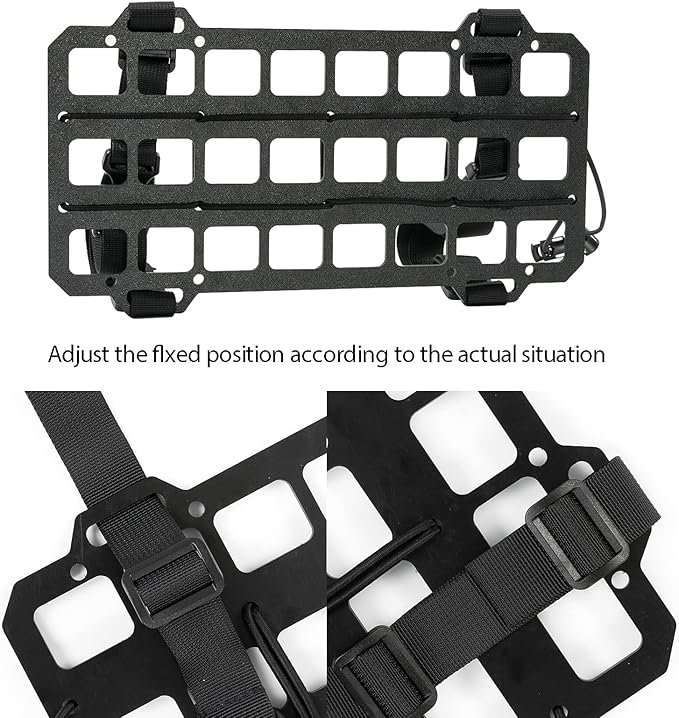 Vehicle Molle Panel Visor Organizer for Car Visor/Headrest/Seat Back - Tactical Gear Holder with Molle Pouches & EDC Tools