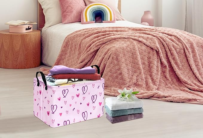 Rectangle Gift Shelf Nursery Storage Basket Laundry Hamper Storage Box and Bins for Home Clothes with Handles