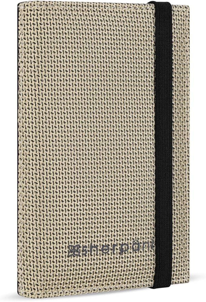 Sherpani Vienna, RFID Blocking Passport Holder, Travel Passport Cover Wallet, Travel Documents Organizer Protector for Women, Travel Gift (Straw Signature)