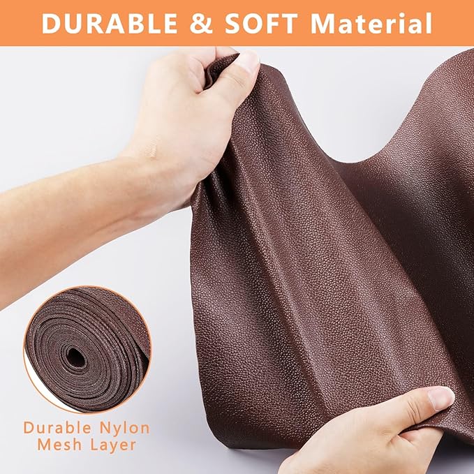 WochiTV Shelf Liner for Cabinets, Drawer Non Adhesive Non Slip Foam Mat for Kitchen, Pantry, Bathroom, Cupboard, Garage, Closet, Shelves, Drawer, Tool Box, Brown 23.6 x 118 inches