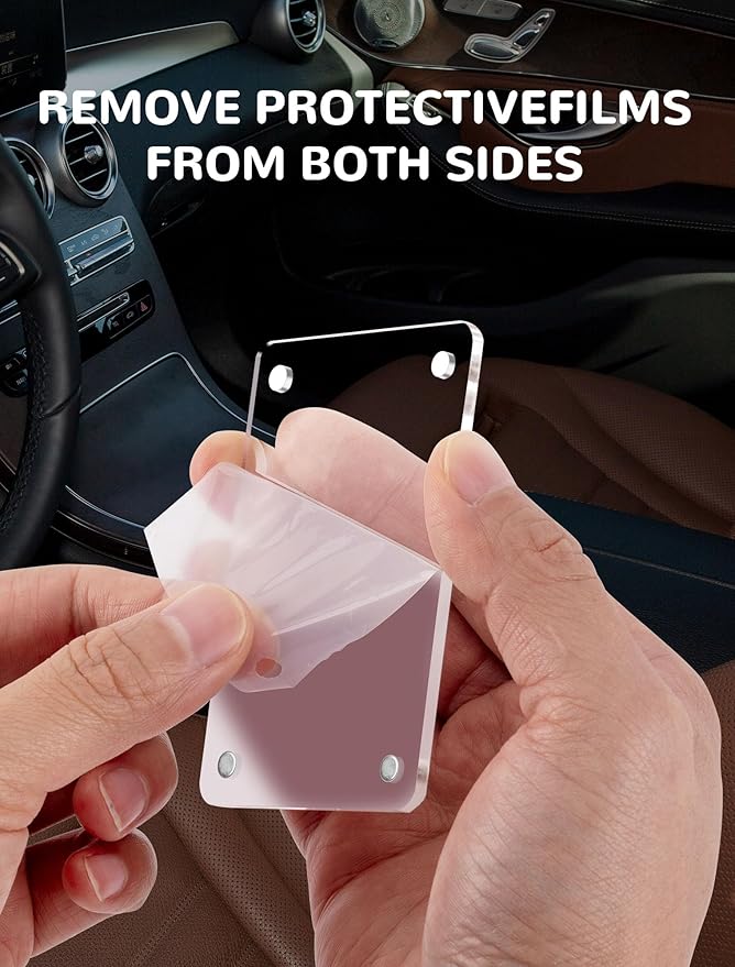 2 Pack Car Picture Holder and Visor Photo Clip, Clear Acrylic Magnetic Car Photo Holder, Horizontal & Vertical Photo Car Sun Visor Picture Frame, Auto Accessories, Family, Couple, Pet Photos