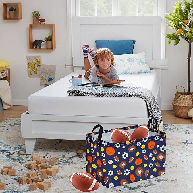 Kids Hamper Storage Bins Organizer Toy Box Laundry Basket Large Canvas Collapsible Chest for Home/Dorm/Kitchen/Pet/Office/Closet/Shelf/Gift Baskets