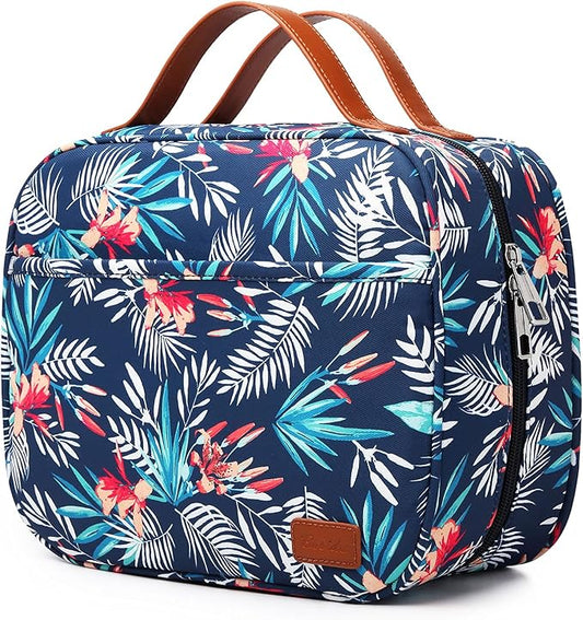 Bosidu Hanging Travel Toiletry Bag, Large Capacity Cosmetic Travel Toiletry Organizer for Women with 4 Compartments & 1 Sturdy Hook, Perfect for Travel/Daily Use/Christmas
