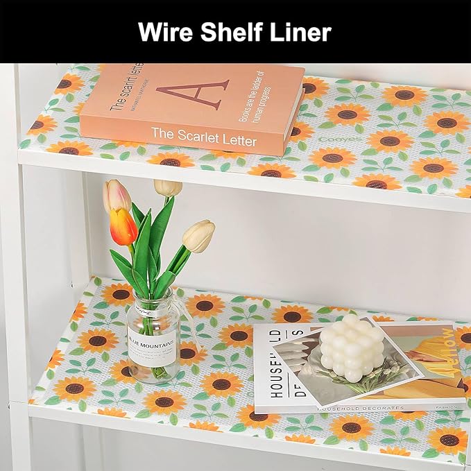 Cooyes Shelf Liner – Premium Non-Adhesive Cabinet & Drawer Liner for Kitchen – Waterproof Shelf Paper with Modern Pattern – Durable EVA Cabinet Mat – Easy to Cut （23.6" W x 236" L）