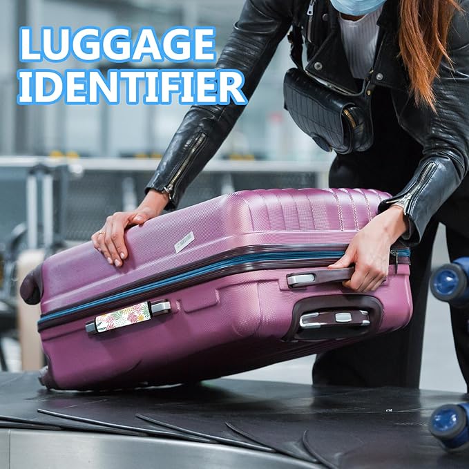 Luggage Handle Wrap 3Pcs Suitcase Identifier - Bogg Bag Strap Wrap Cover, Easy Identification Bright Neoprene Marker Sleeve Grips Comfort Travel Accessories for Airport (Y04)