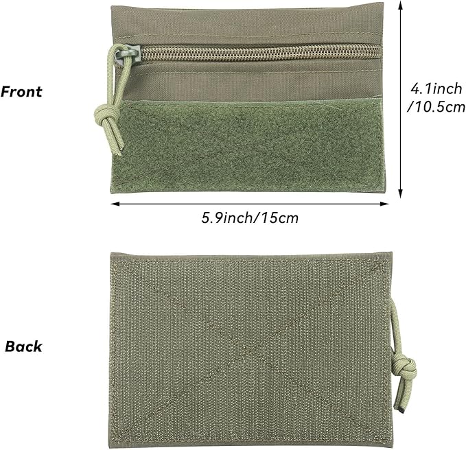 Qavctw Tactical Admin Pouch Bag with Hook and Loop Tool Storage Bag Snack Pouch Candy Bag Hanging Pouches Backpack Accessory Pouch