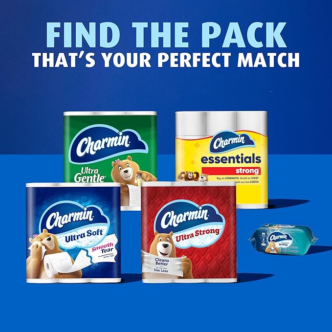 Charmin Ultra Soft Toilet Paper, 9 Mega XL Rolls = 54 Regular Rolls, 2-ply Bath Tissue