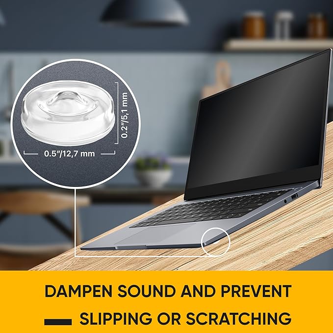 128 Self Adhesive Cabinet Door Bumpers – Sticky Clear Silicone Rubber Pads for Furniture Drawers, Kitchen Cabinets, Decor, Wall Protection – Vellax