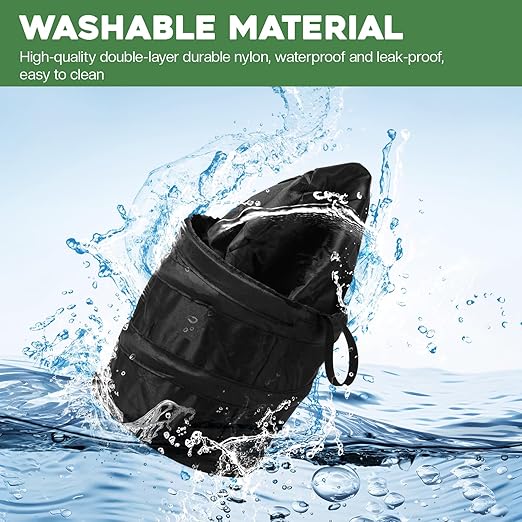 3 Pack Car Trash Can With 100 Bags - Mini Pop-up Garbage Can, Collapsible Waterproof Waste Basket, Portable Rubbish Bin for Automotive (2 Gallon, Black)