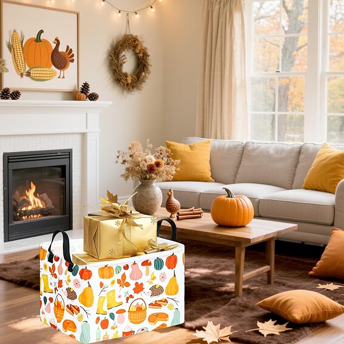 Rectangle Gift Storage Basket Home Shelf Storage Basket Organizer Box Clothes Laundry Hamper Nursery Basket Laundry Basket with Handles