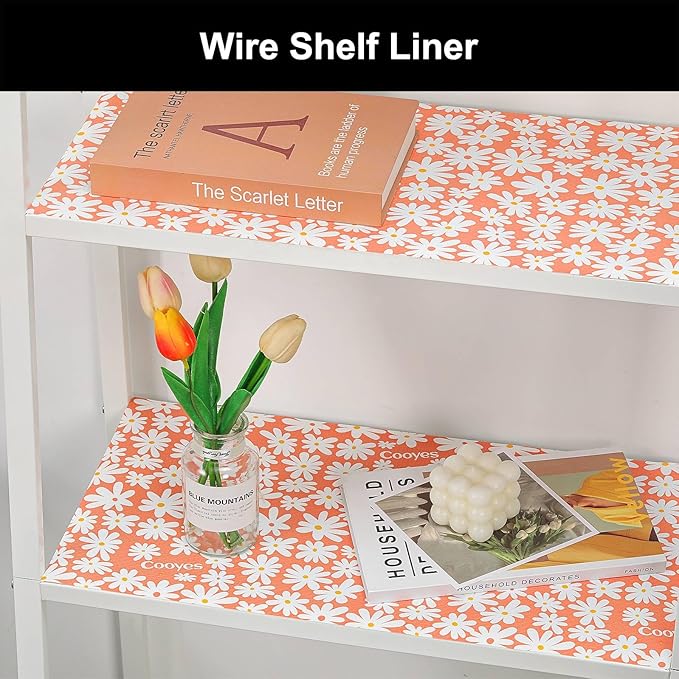 Cooyes Shelf Liner – Premium Non-Adhesive Cabinet & Drawer Liner for Kitchen – Waterproof Shelf Paper with Modern Pattern – Durable EVA Cabinet Mat – Easy to Cut （17.5" W x 197" L）
