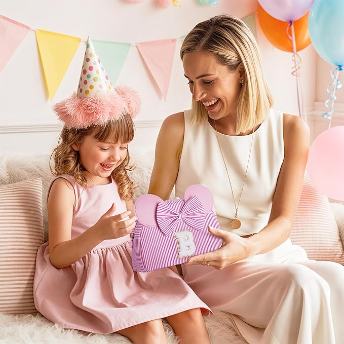 Christmas Gifts | Personalized Initial Makeup Bag | Purple Cosmetic Bags Travel Bag | 8 9 10 11 12 13 14 15 16 Years Old Girl Gift Teen Girl Kids Gifts Trendy Stuff T