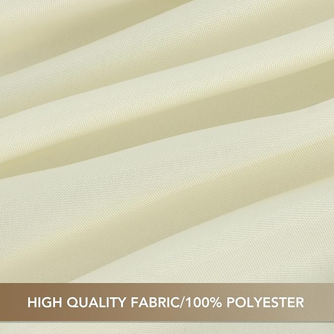 sancua Rectangle Tablecloths for 8 Foot Tables, 6 Pack - Washable Polyester Fabric Table Cloth for Wedding Party, Birthday, Banquet Reception, 60x120 Inch, Beige