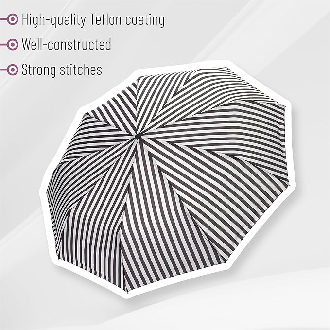 Mr. Pen- Windproof Travel Umbrella, Small Water-Resistant Automatic Folding Umbrella for Rain and Sun, Light, Compact and Portable for Women & Men, Fits Car & Backpack