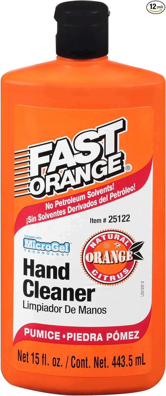 Permatex 25122-12PK Fast Orange Pumice Lotion Hand Cleaner - 15 fl. oz., (Pack of 12)