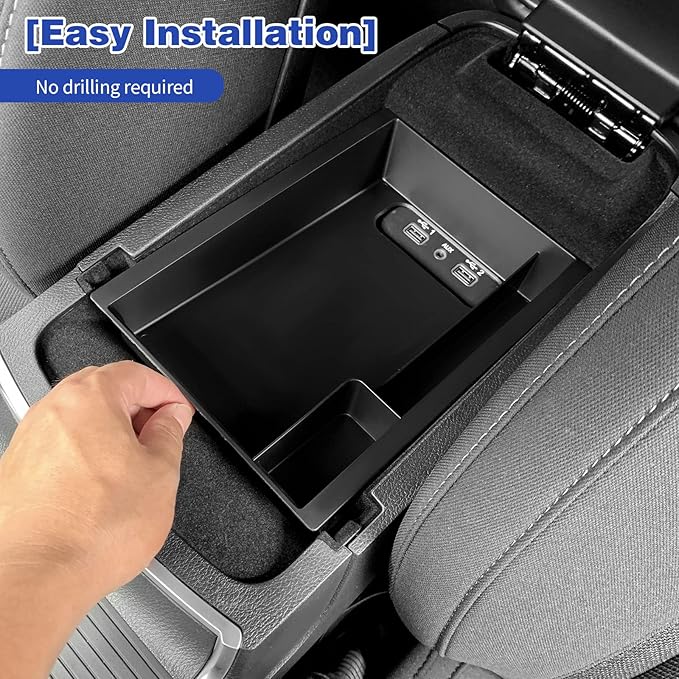 Center Console Organizer Tray for Dodge Charger 2011–2023 & Chrysler 300C, Armrest Storage Box Insert, Console Organizer, Black Interior Accessory