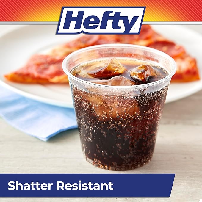 Hefty Deluxe Clear Plastic Party Cups (9 Ounce, 40 Count) (Pack of 12)