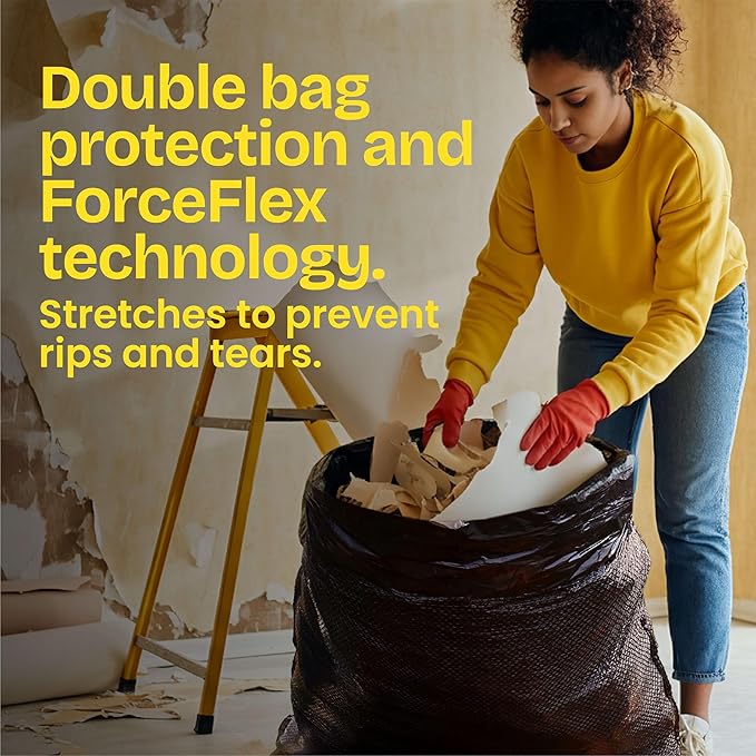 Glad Large 30 Gallon Trash Bags, Clorox Mountain Air Heavy Duty Garbage Bags, Forceflex with Drawstring, 25 Count (Packaging May Vary)