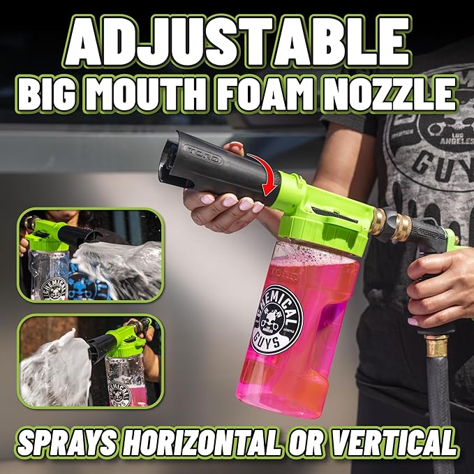 Chemical Guys 10-Piece Arsenal Builder Car Wash Kit with Foam Gun, Bucket, and 3 - 16 fl oz Car Care Products & Chemicals - Works with Garden Hose for Trucks, SUVs, Motorcycles, and More